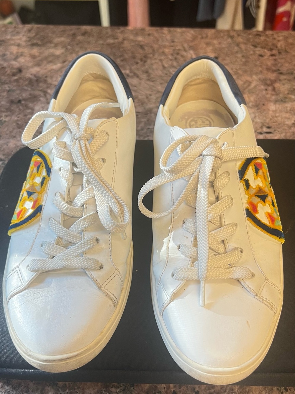 Tory Burch Cream Leather Insole with Logo Stamp